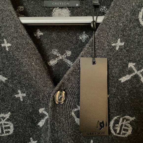 GREYSON men’s GOAT Cardigan Sweater sz M NWT - Picture 3 of 6